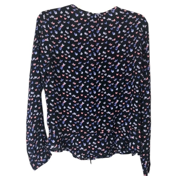 Rails Long Sleeve Butterfly Button Up Front Tie S - Picture 3 of 10